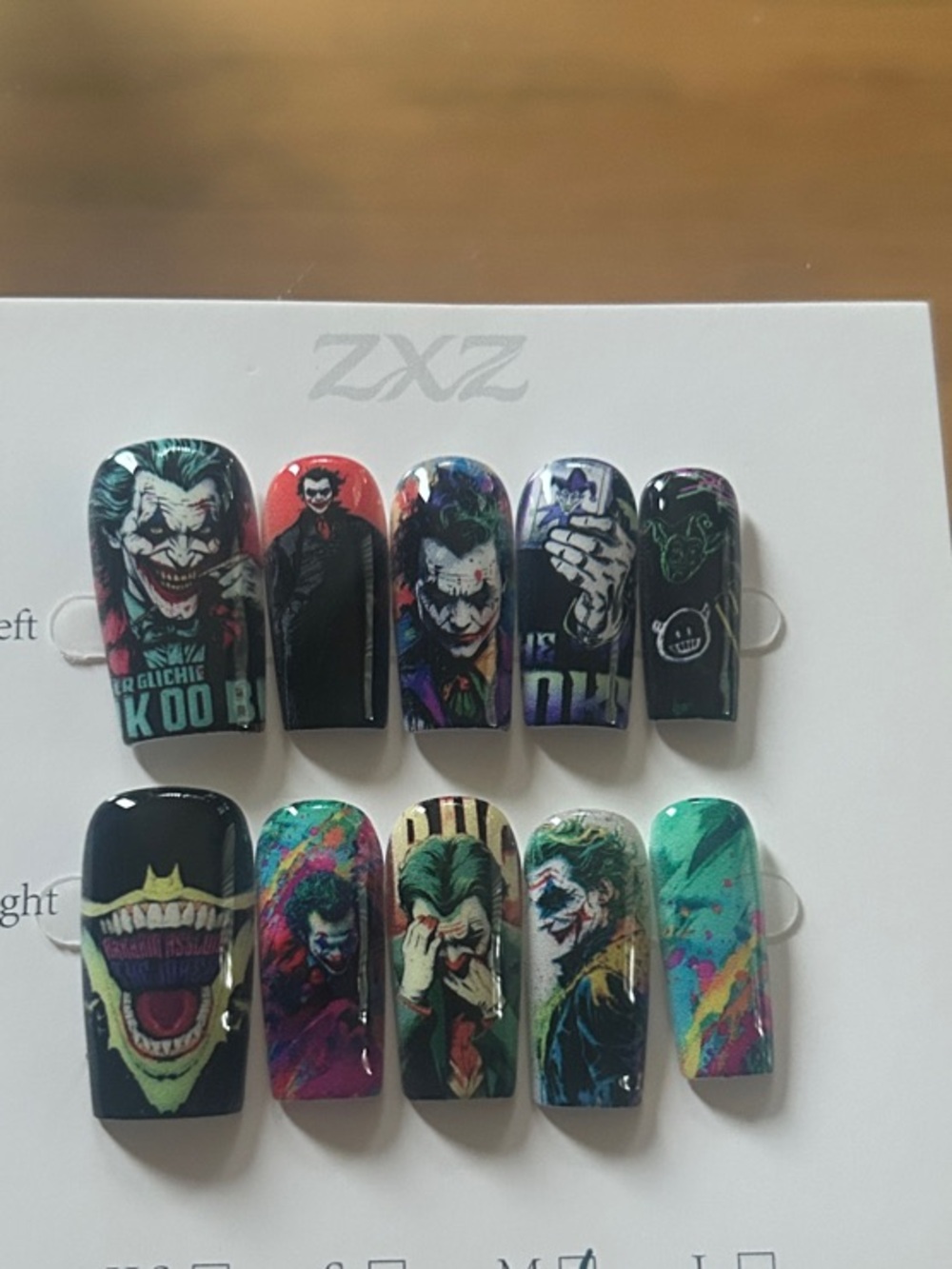 Colorful Joker Graphic Press-On Nails - Multi-Color